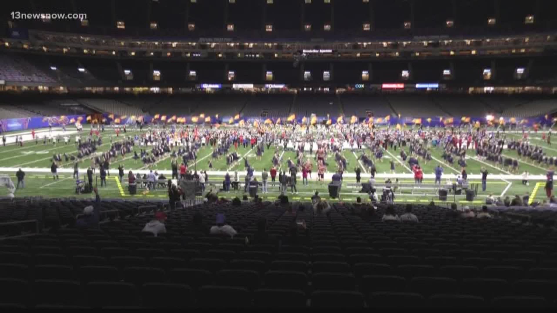 Nansemond River High School's school band traveled to New Orleans to perform at the Sugar Bowl.