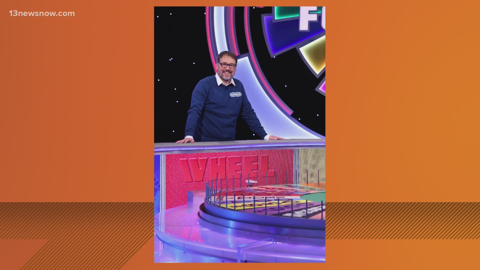 Thursday night, Darren White is going to be on Wheel of Fortune. You can watch him spin the wheel on ABC right after world news with David Muir.