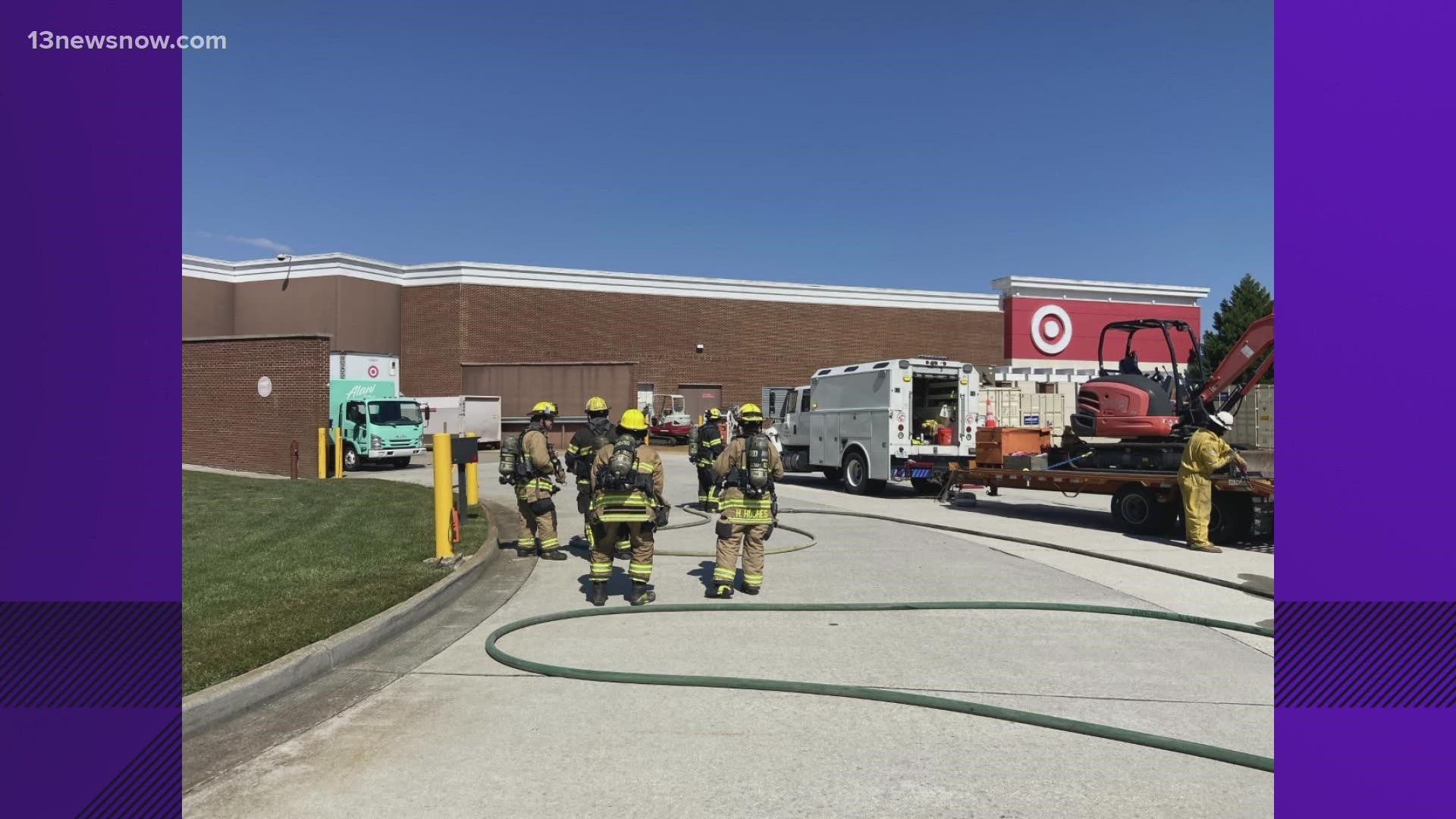 When firefighters saw the size of the gas leak, and that it was just feet from Target, they evacuated the shopping center. Most stores have reopened, but not Target.