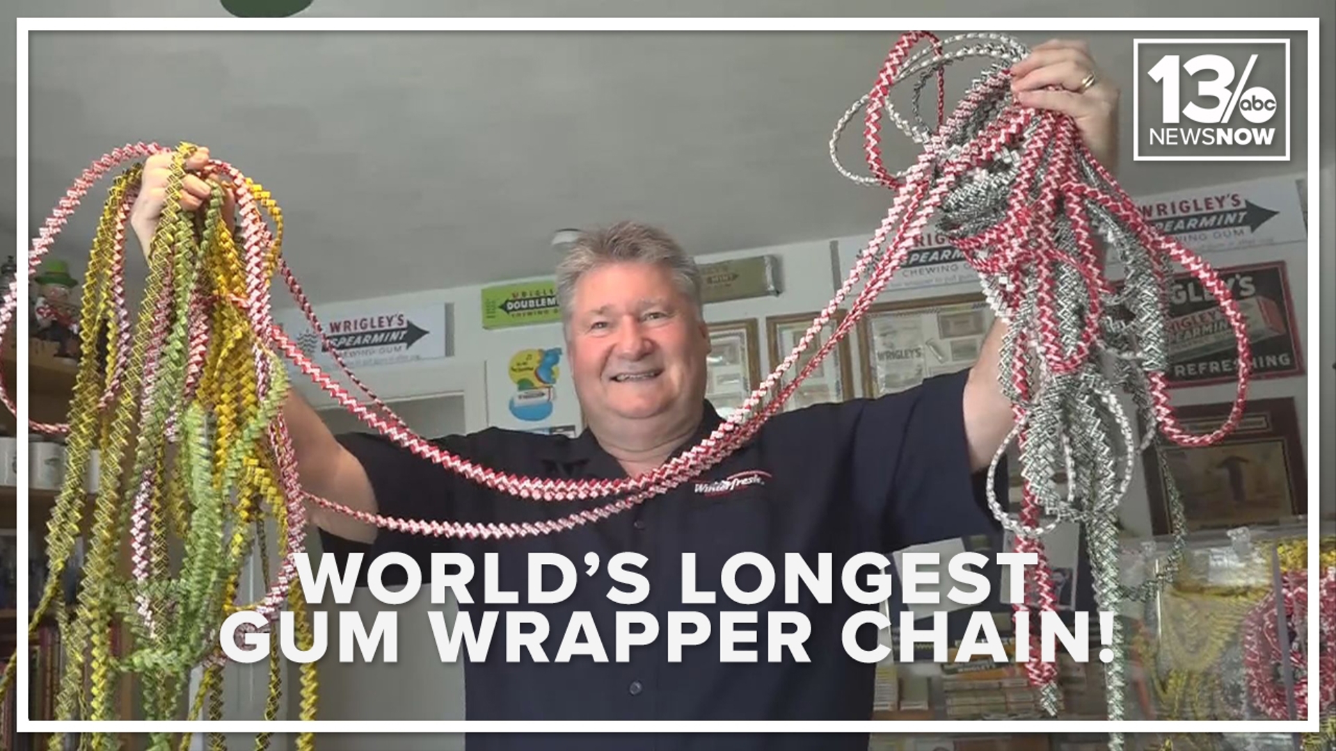 Virginia Beach man's world-record gum wrapper chain | 13newsnow.com