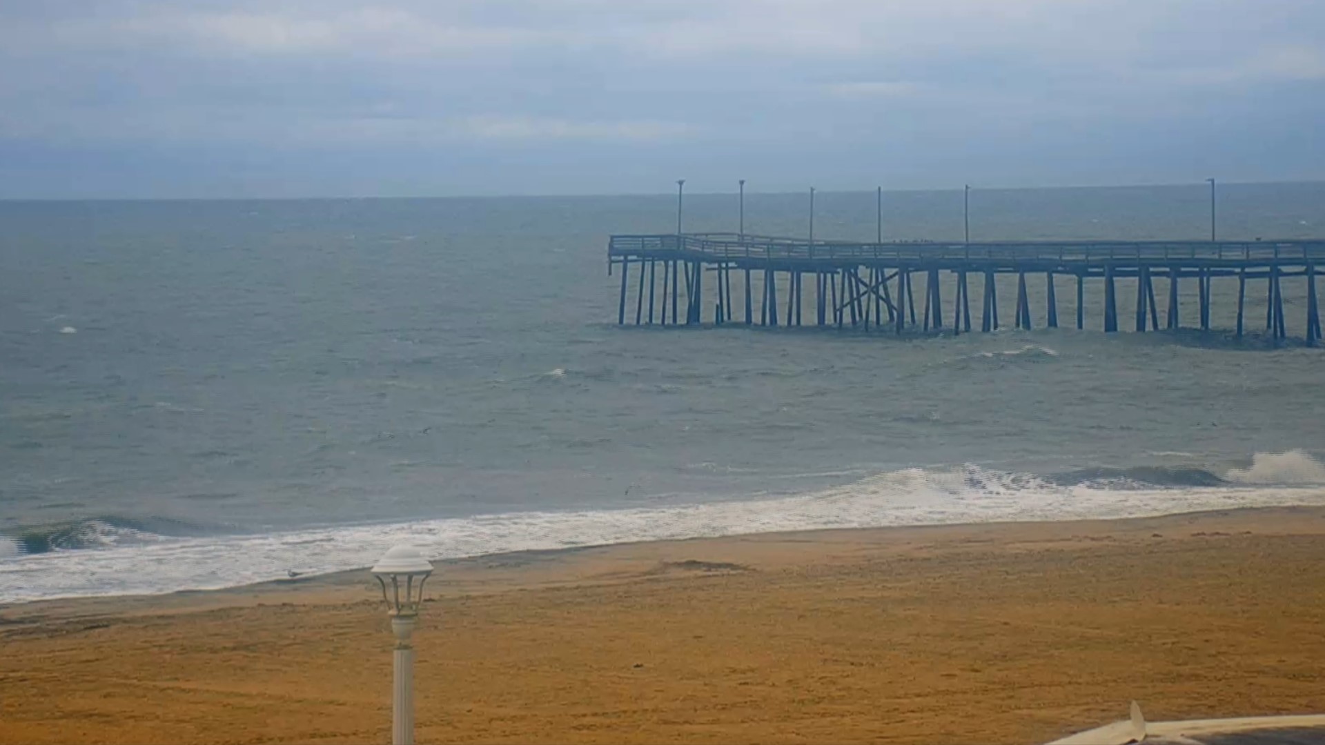 What may feel like just a normal breeze on land can make a huge difference in the surf off the pier.