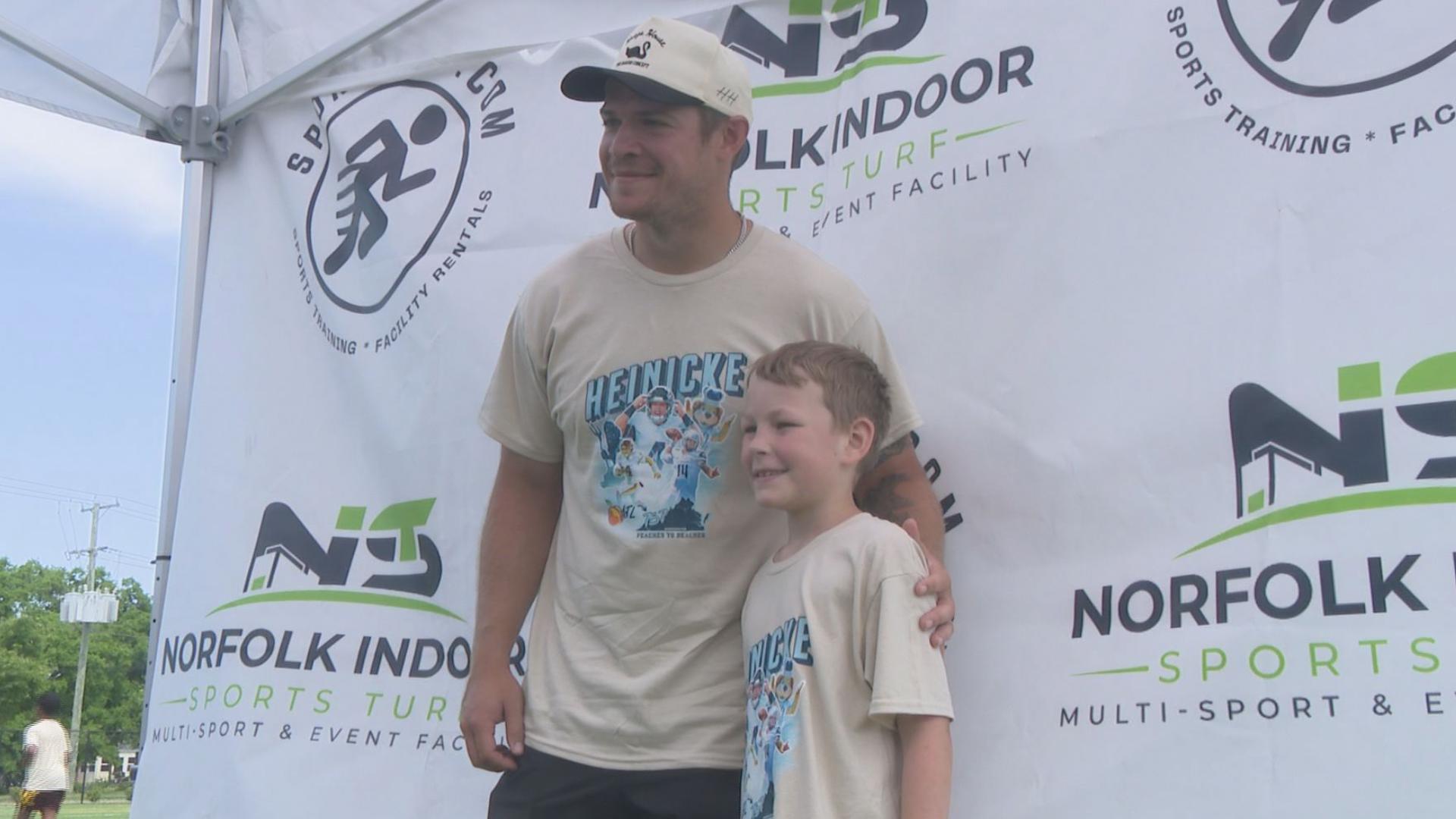 The 10th anniversary of the camp also marks Taylor Heinicke's 10th season playing in the NFL.