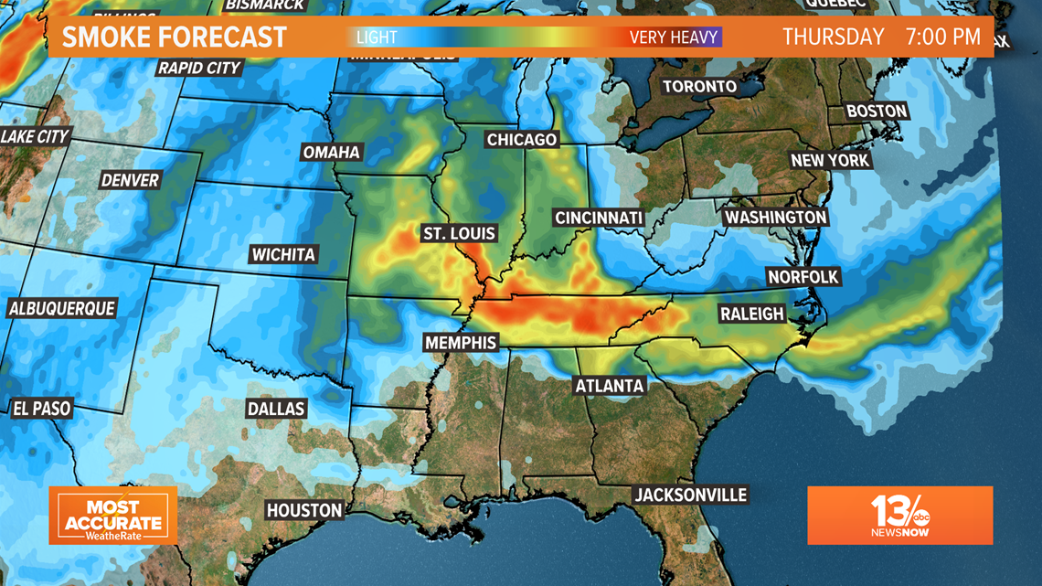 FORECAST Air Quality Alert in North Carolina Thursday