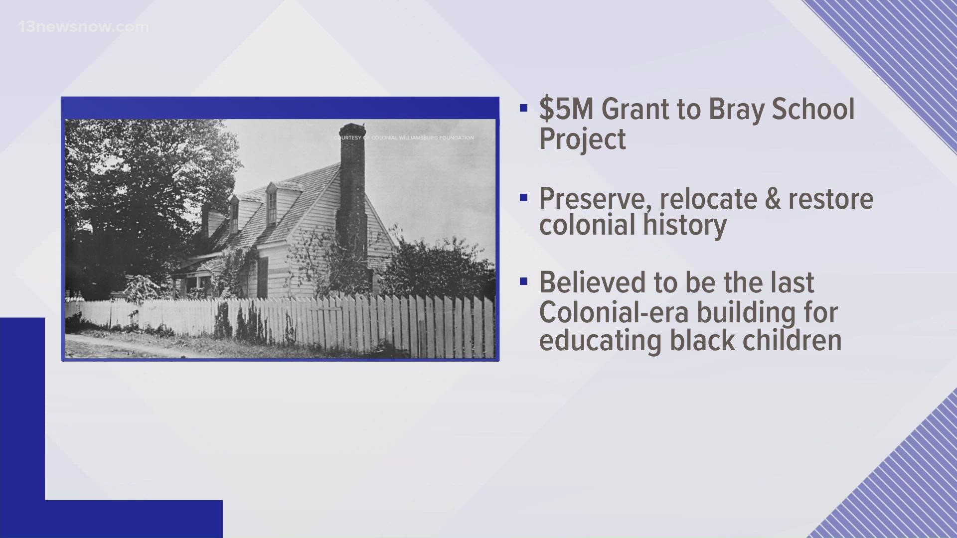 The Bray School is believed to be the only remaining colonial school building that was created to educate Black children.