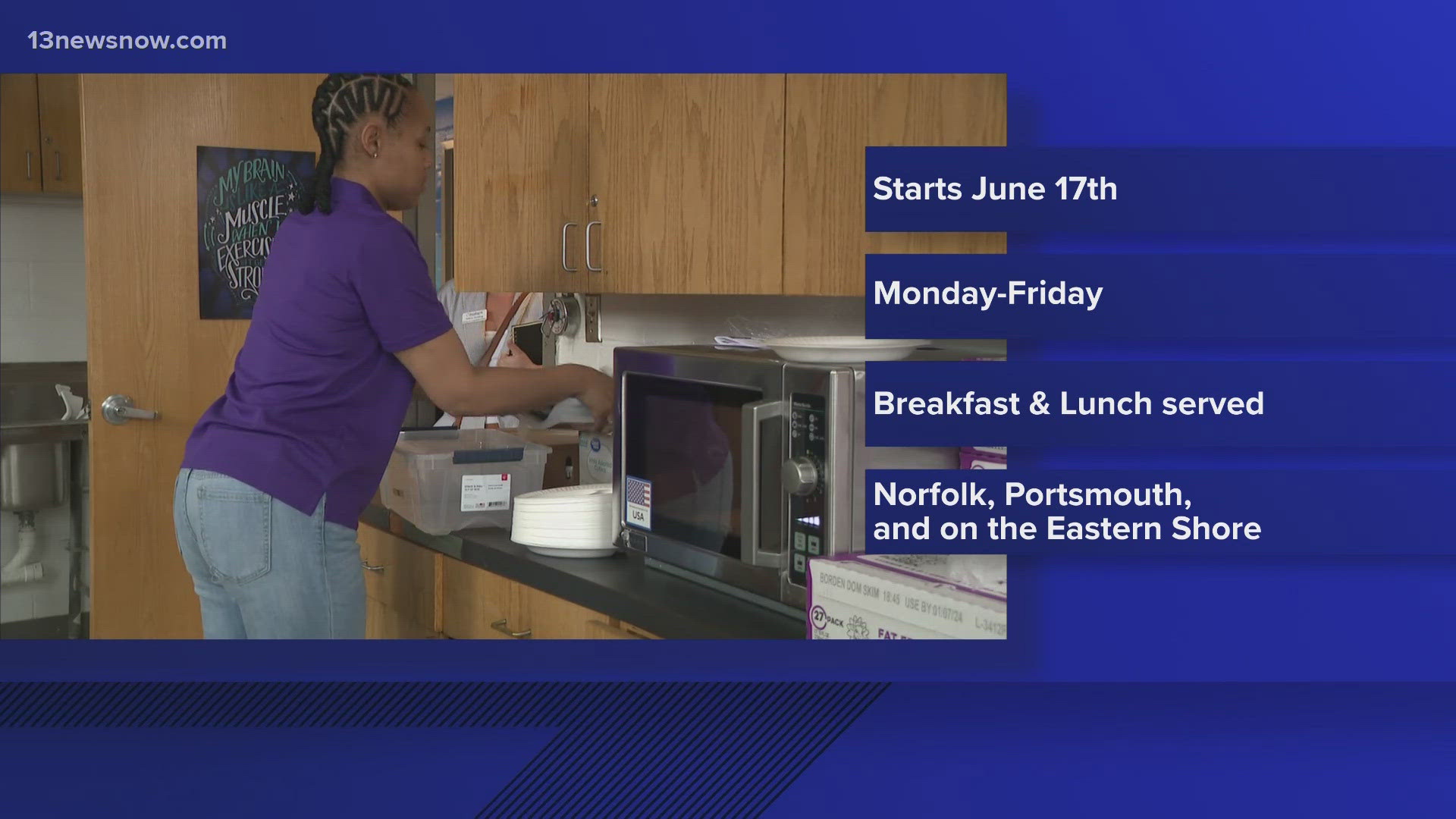 School is almost out for the summer in Hampton Roads and one organization wants to make sure no child goes hungry while at home.