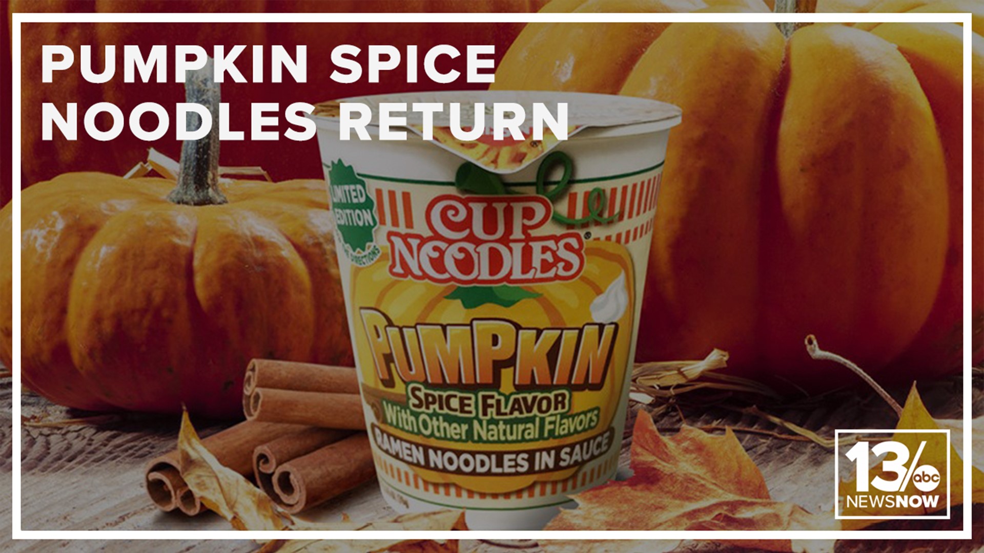 Following last year's release, the pumpkin spice ramen is back. It's said to have sweet and savory spices, and can be eaten with whipped cream.