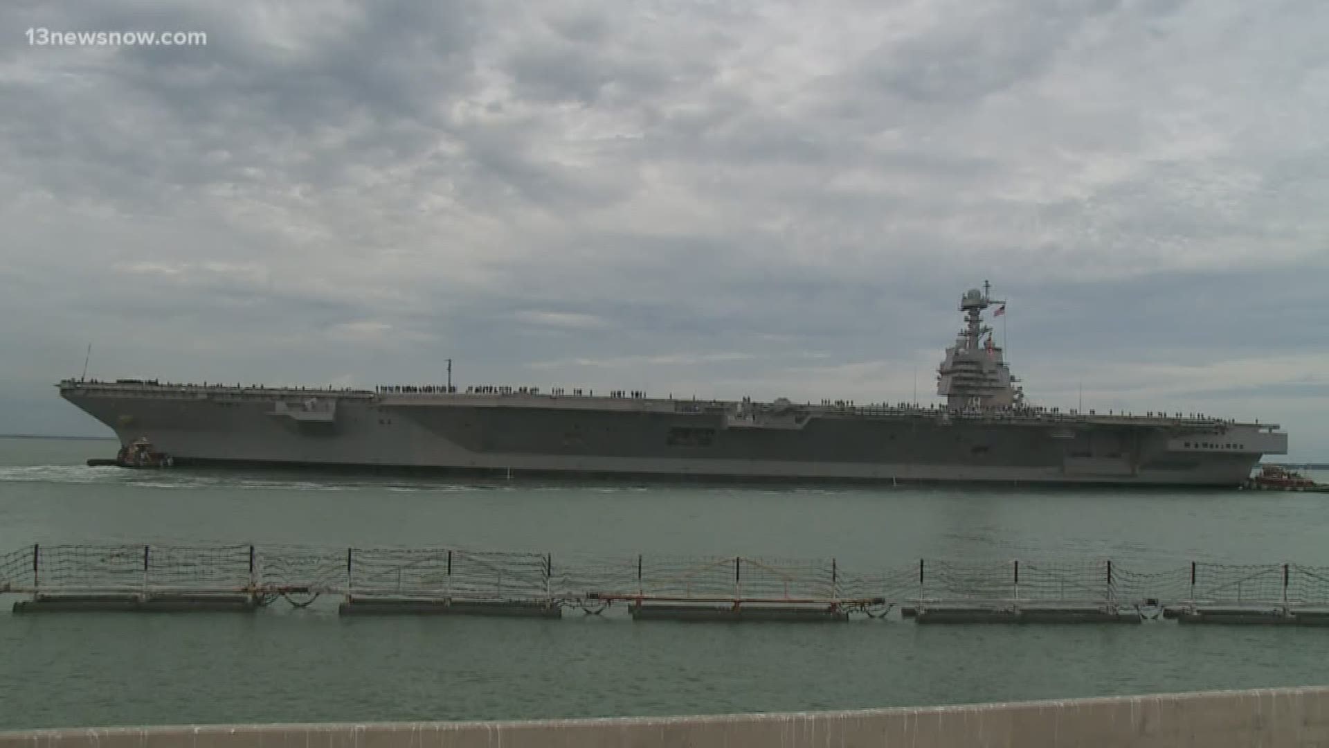 After taking to the sea for more trials, the USS Gerald R. Ford has returned to Naval Station Norfolk. It's spent more than a year undergoing upgrades and repairs.