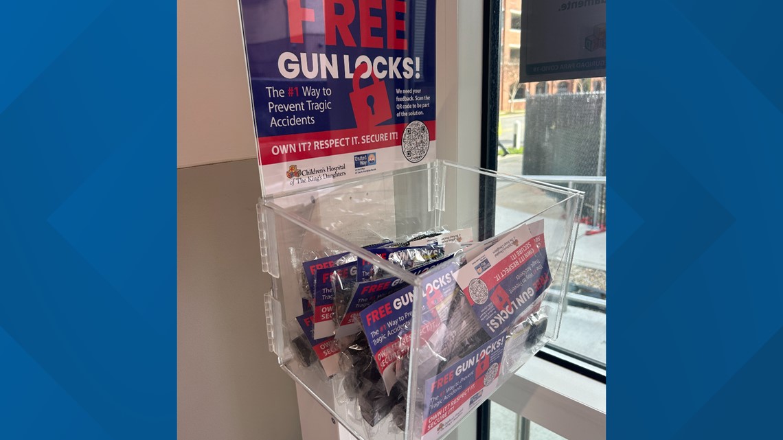Free gun locks are available at CHKD