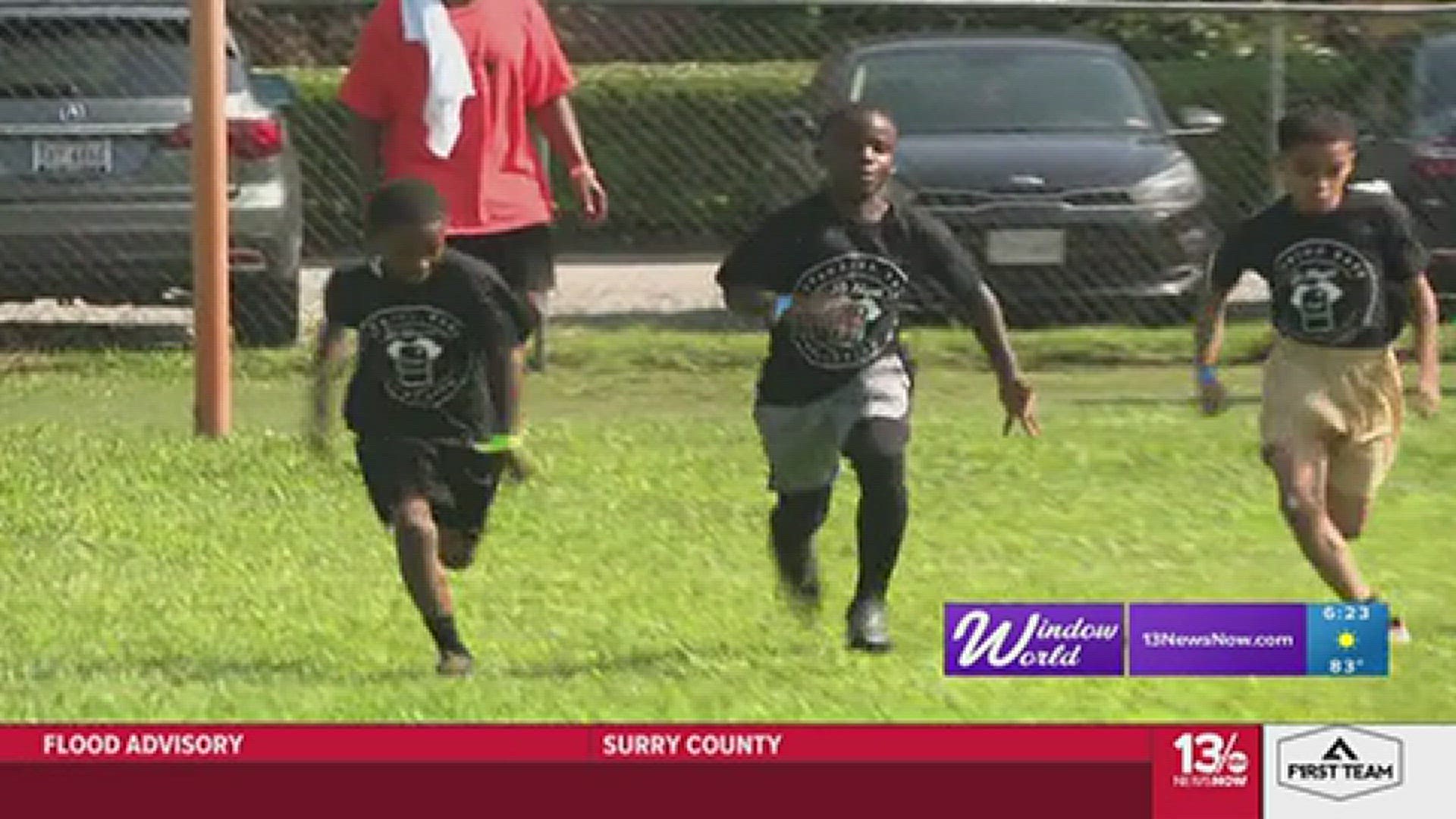 Jo Hayes of UNC Pembroke and James Whitley, formerly with the Green Bay Packers, hosted their own youth football camps in Hampton Roads over the weekend.