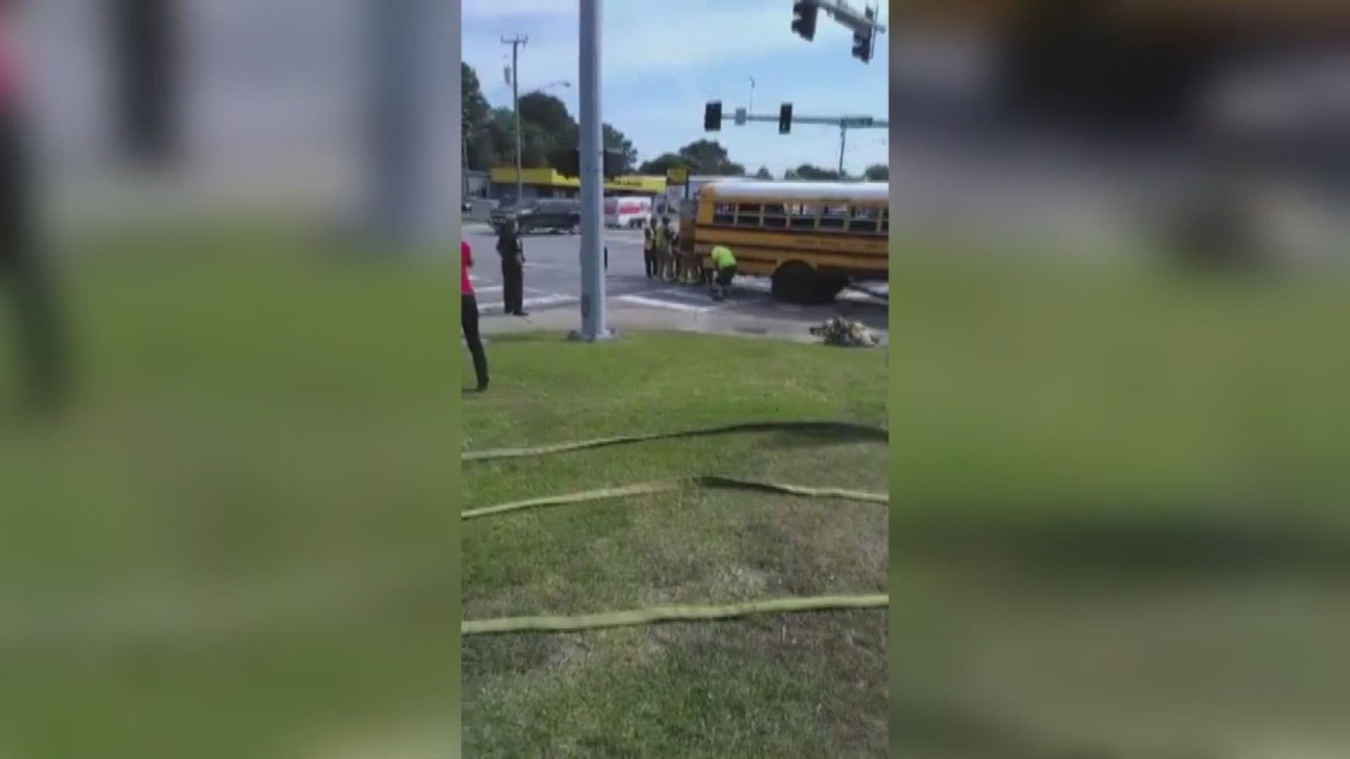 School bus with children on board involved in crash | 13newsnow.com