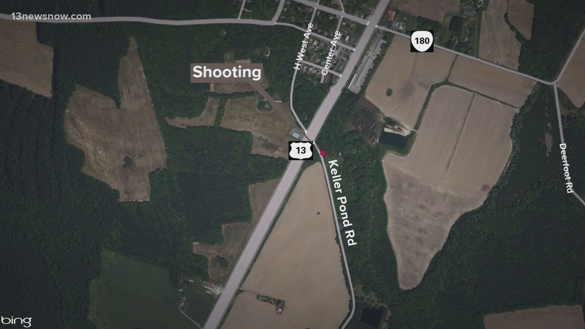 The Sherriff's Office found two people shot near the intersection of Keller Pond Road and Lankford Highway.