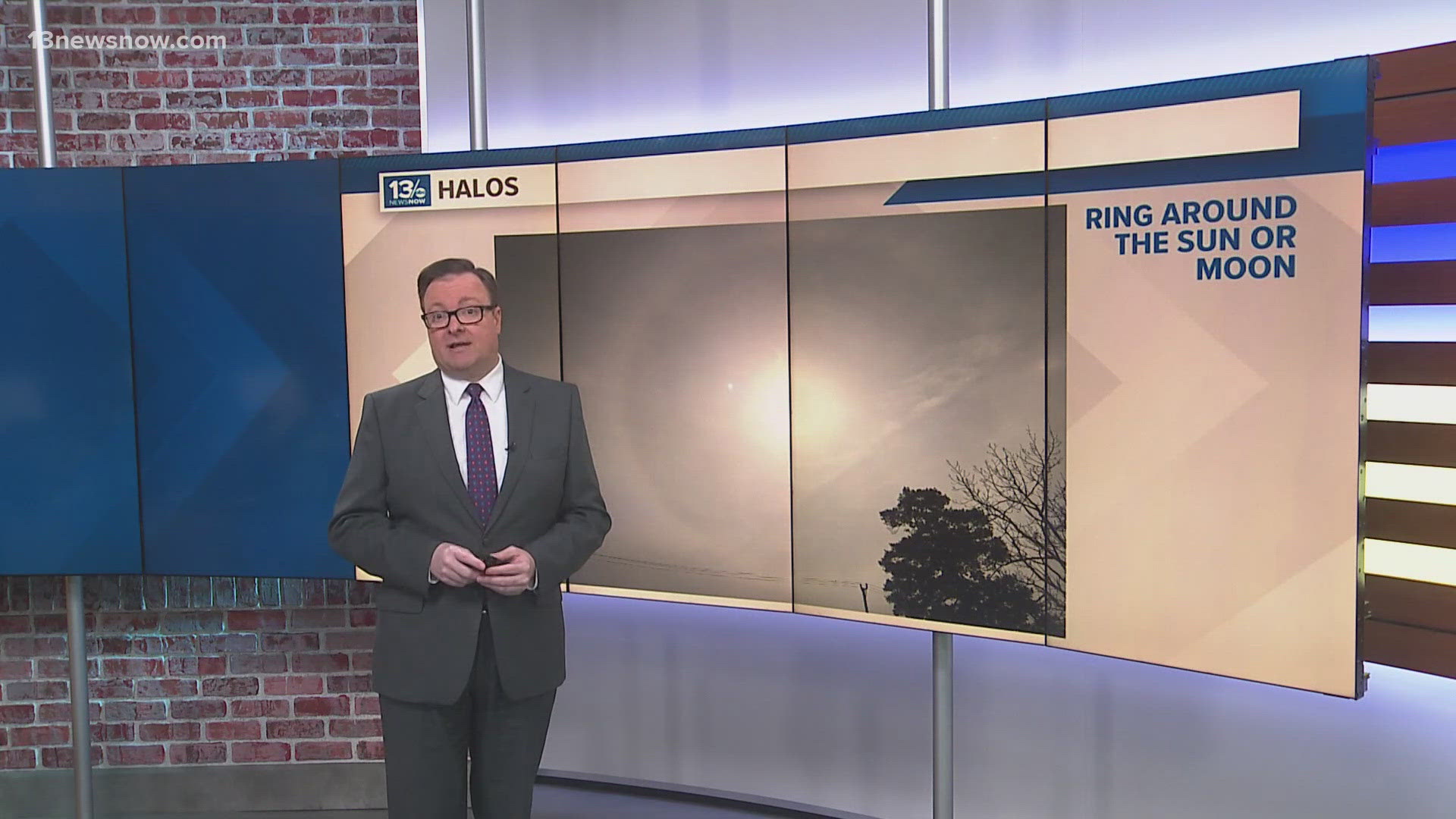 13News Now Meteorologist Evan Stewart breaks down how the ring or halo sometimes seen around the sun or moon is formed  – and why.