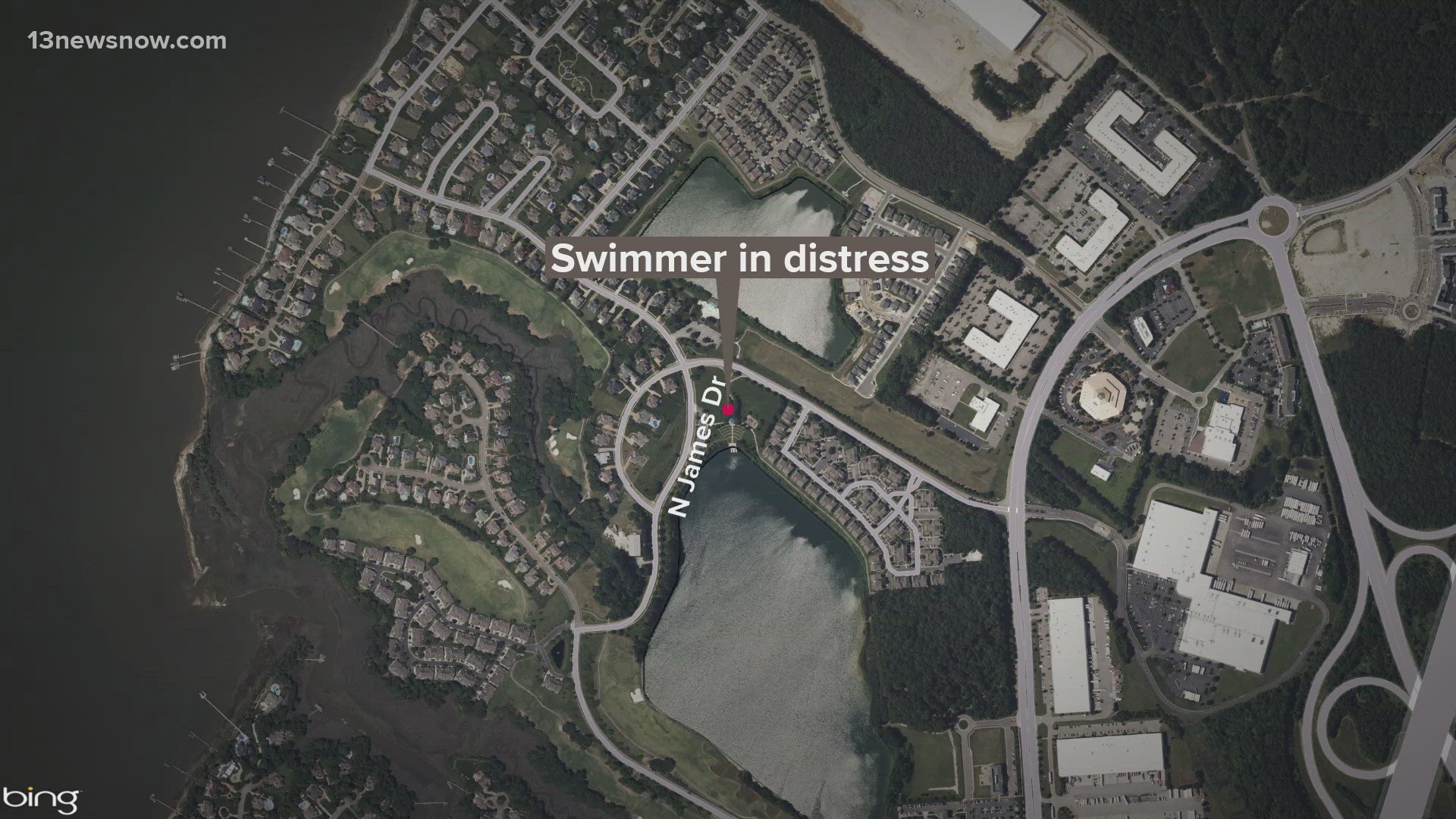 Suffolk Fire and Rescue responded to a call for a swimmer in distress.