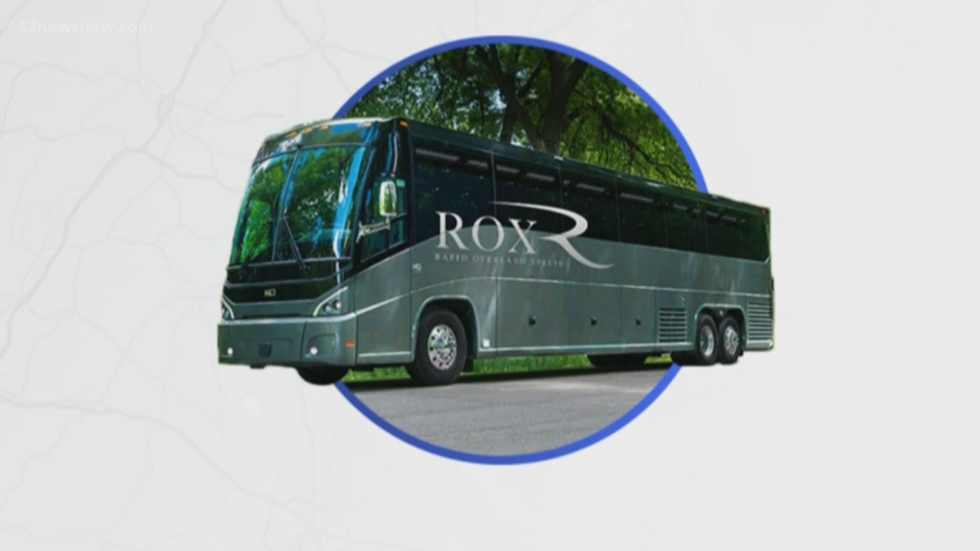 The luxury bus, called the Rapid Overland Xpress, or The ROX for short. These buses will roll out in  May, driving twice a day from Virginia Beach to D.C.