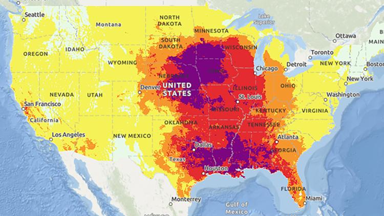 CDC, NWS heat risk tool has new color for extreme temps | 13newsnow.com