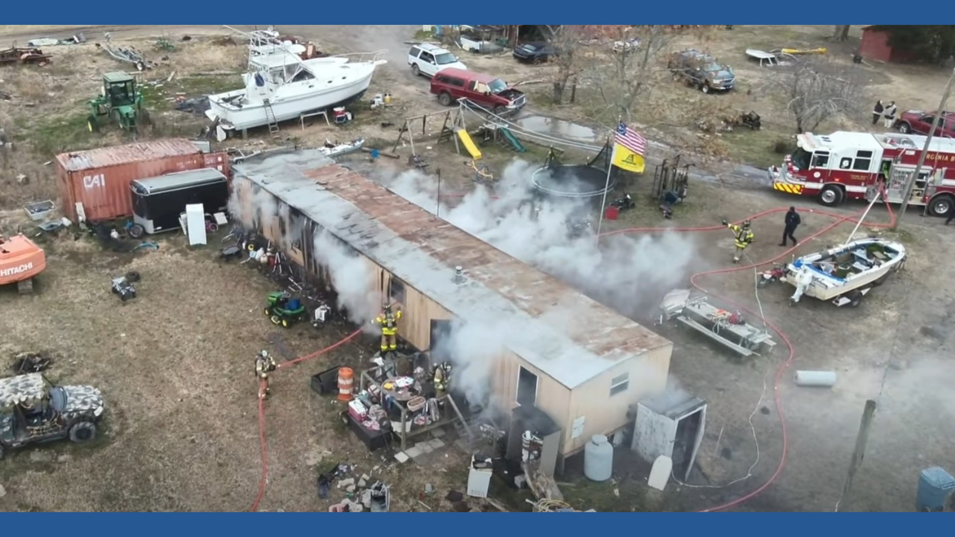 Fire engulfs mobile home in Virginia Beach | 13newsnow.com