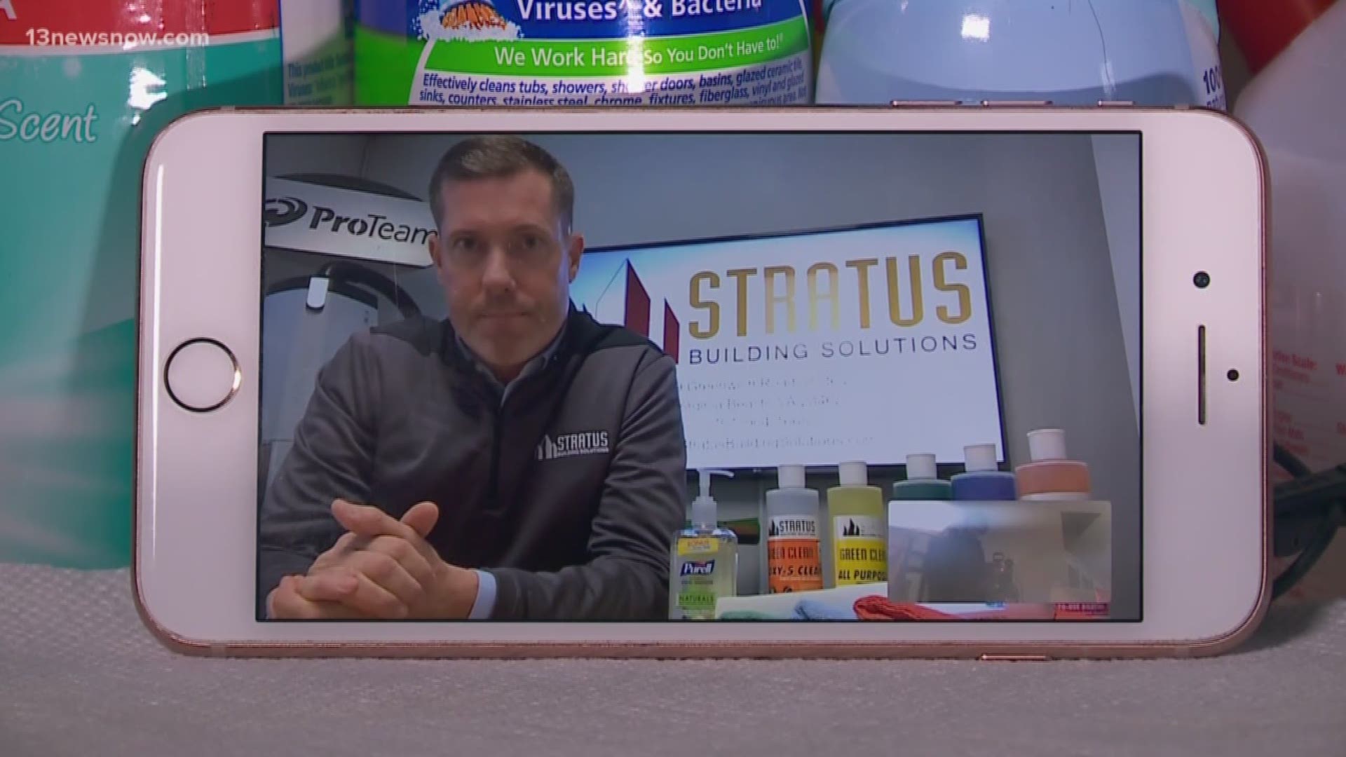Stratus Building Solutions has been busy cleaning offices in the area, and its Virginia Beach location owner has tips for people working from home.
