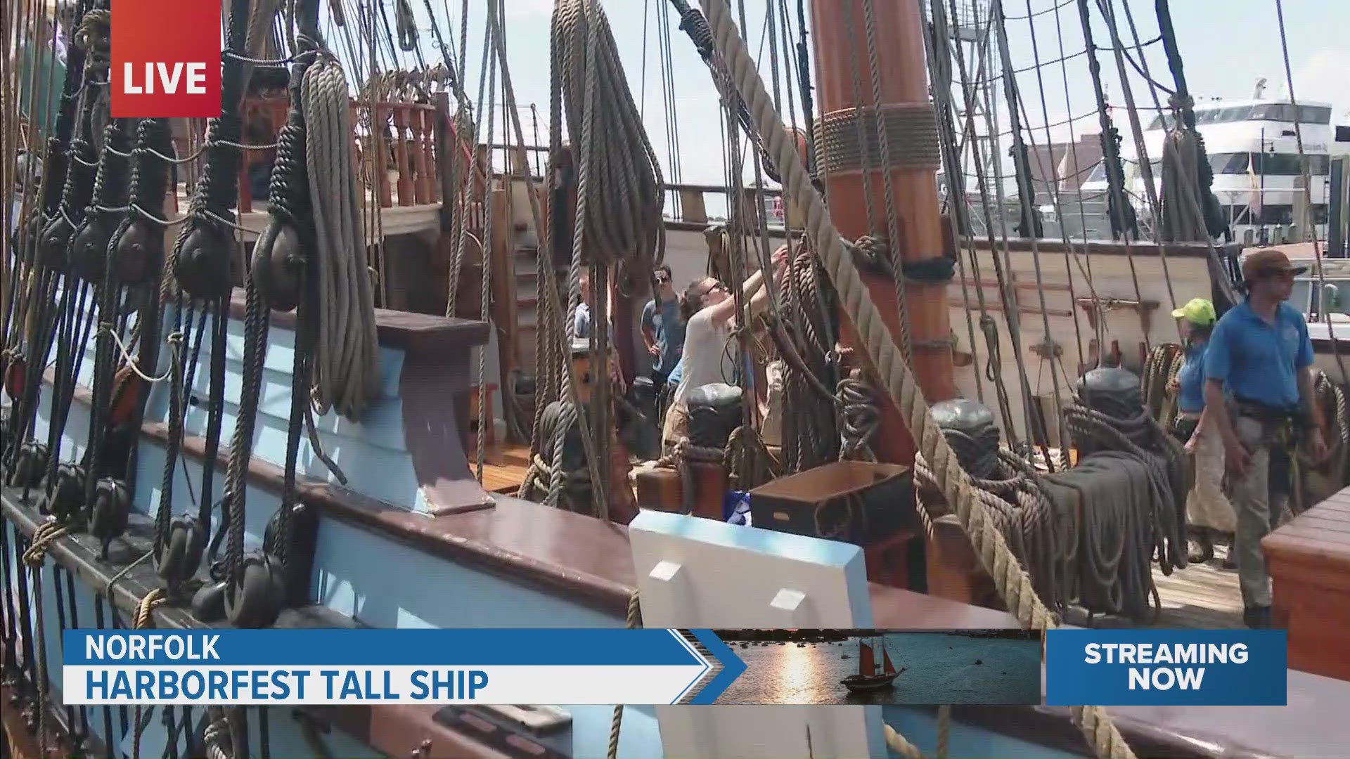 13News Now Alex Littlehales reports from Harborfest at the tall ship Kalmar Nyckel.