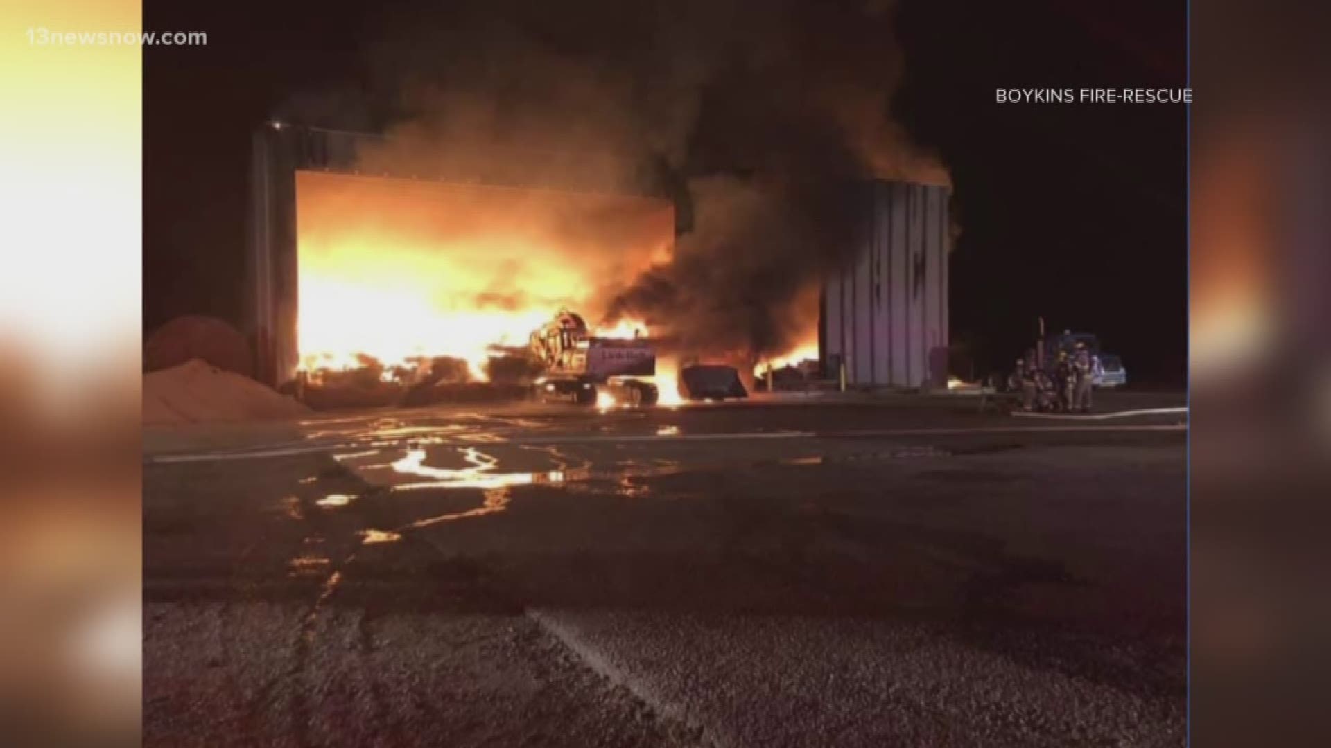 Crews battled a heavy fire that broke out at the Valley Protein Plant. There's no word on a cause just yet.