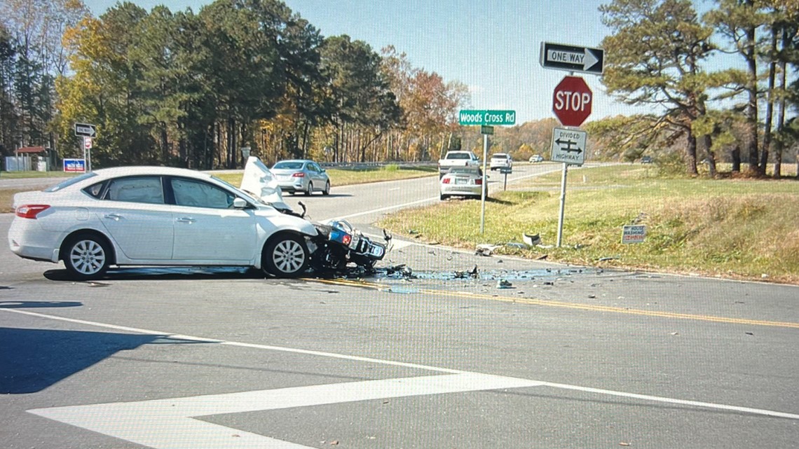 Fatal 3vehicle crash in Gloucester County kills motorcyclist