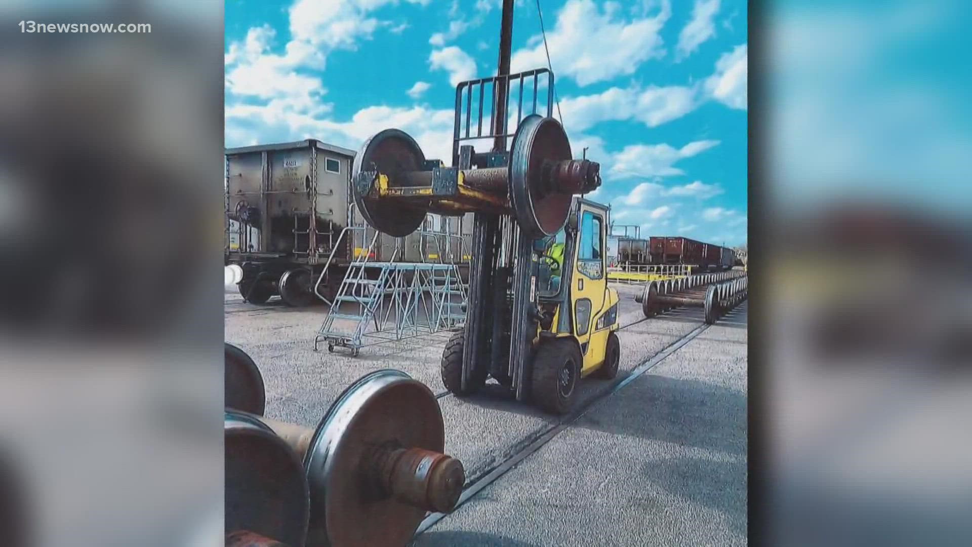 Raymond Riddick sued after he was hurt at the company's rail yard in 2019. He was injured trying to get out of the way of train wheels that employees were loading.
