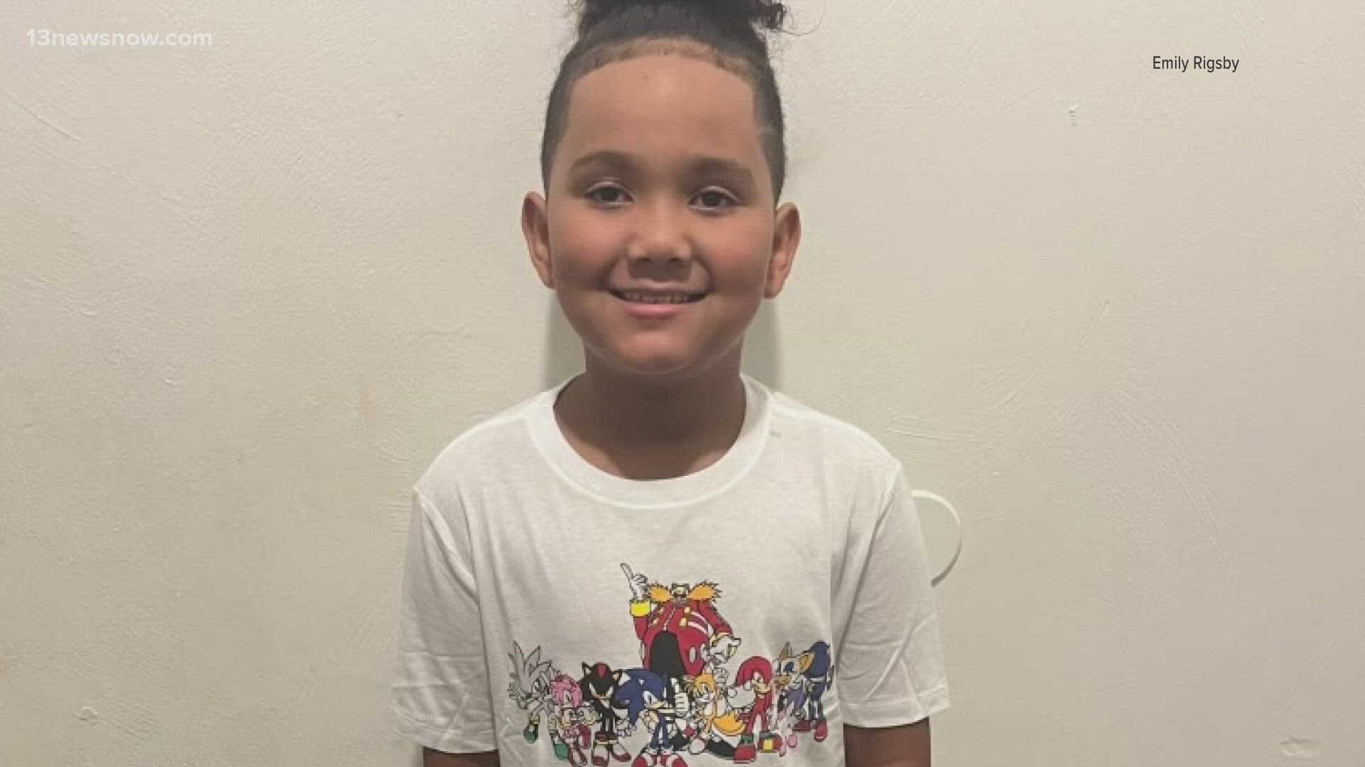 The 8-year-old who was critically injured by a stray bullet in Virginia Beach is awake following a medically induced coma, according to the child's mother.