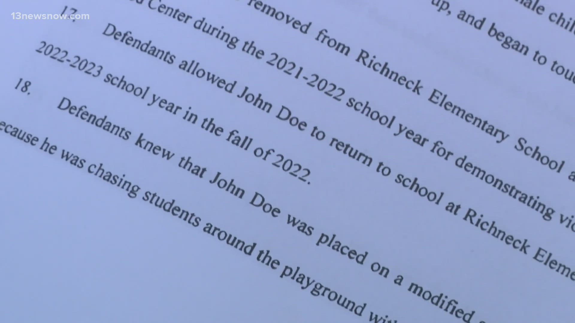 New details are revealed in documents that were filed April 3 against NNPS and several school administrators who were aware of troubling behavior.