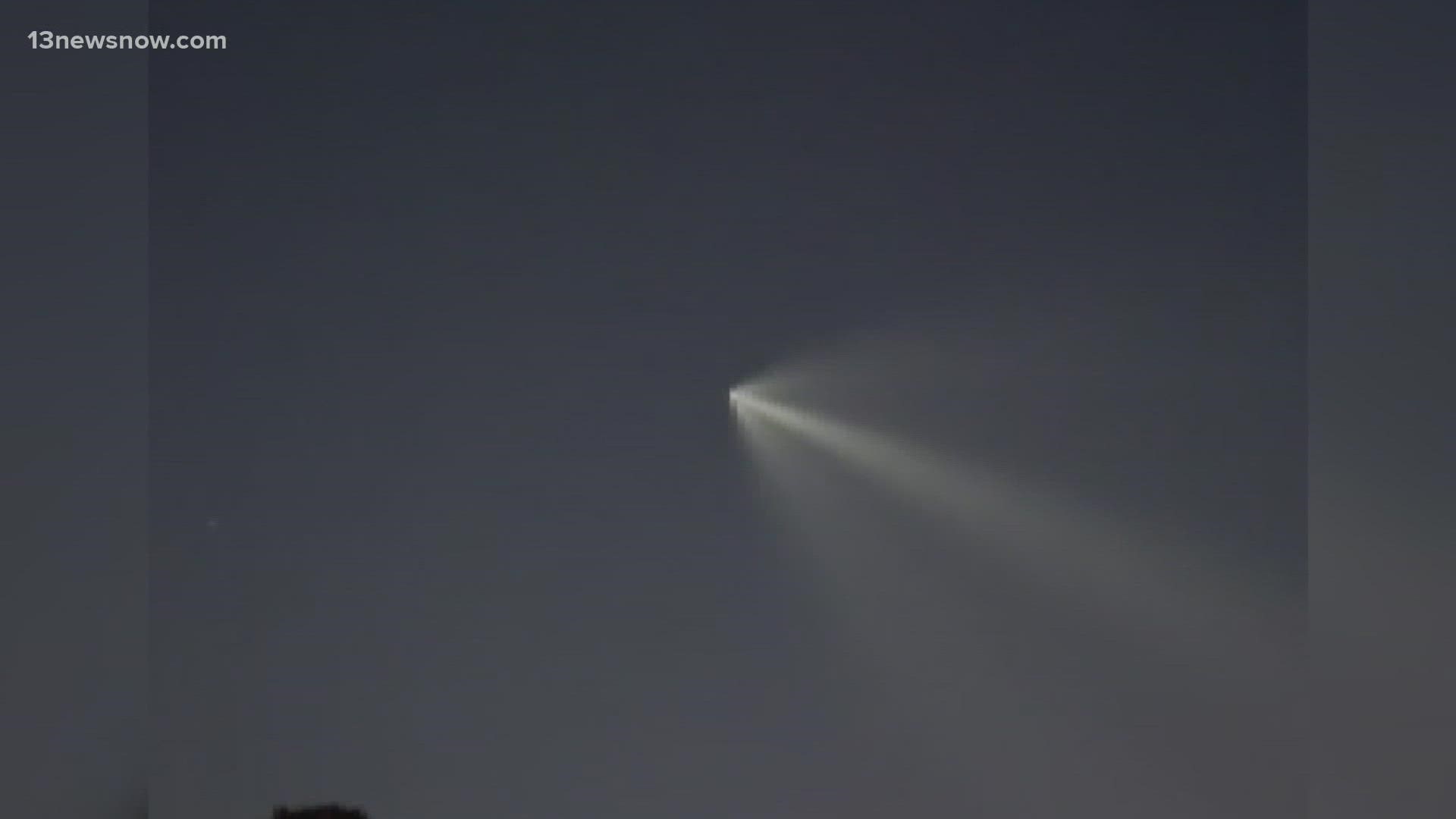 Many people contacted 13NewsNow to report this thinking it might be a meteor, but it's a Falcon 9 rocket carrying 52 Starlink satellites.