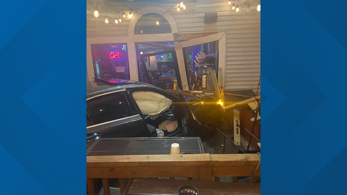 Chase ends with crash at the Comfy Belly in Virginia Beach