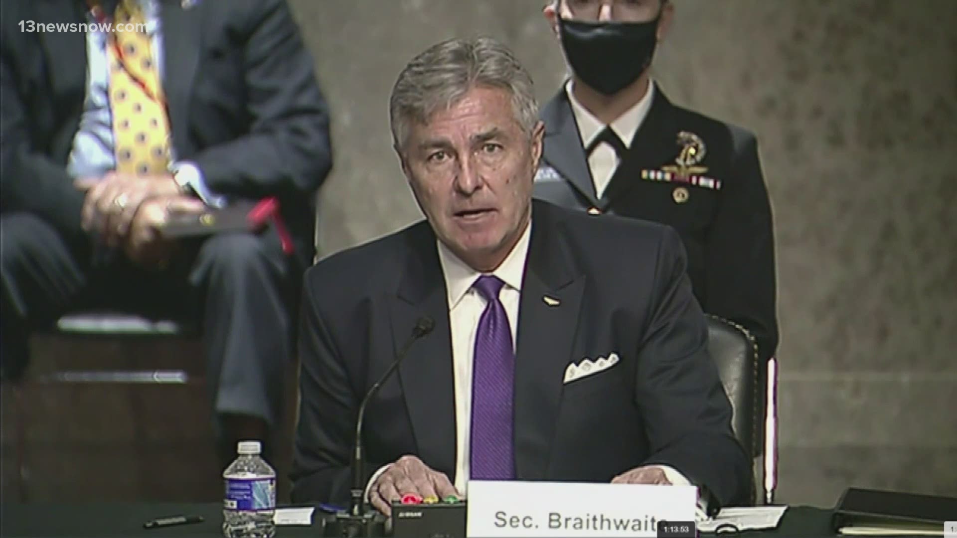 Kenneth Braithwaite told the Senate Armed Services Committee that COVID-19 presented "a real threat to our ability to operate at sea."