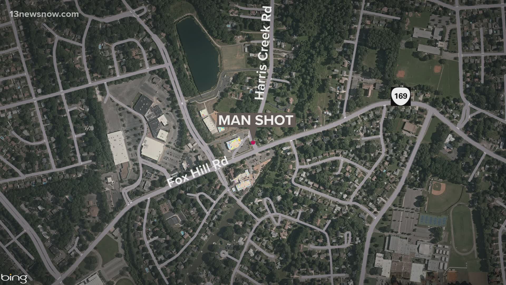 Hampton police are looking for the suspects who shot a 25-year-old man in the first block of Harris Creek Rd.