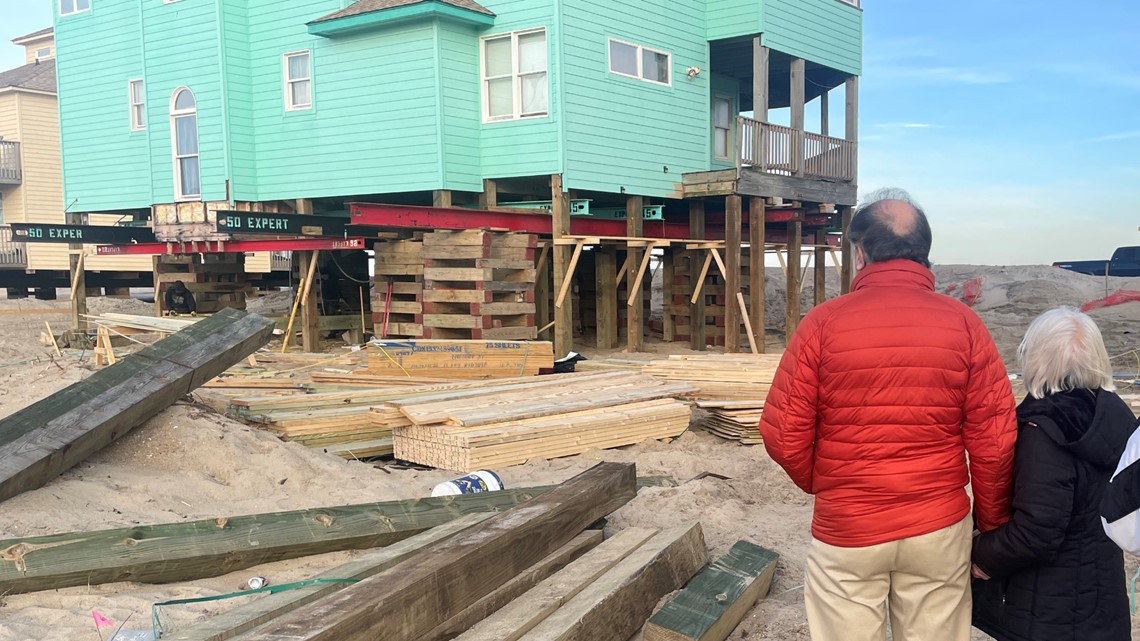 How can this rapidly eroding Outer Banks town stop homes from falling into the ocean?