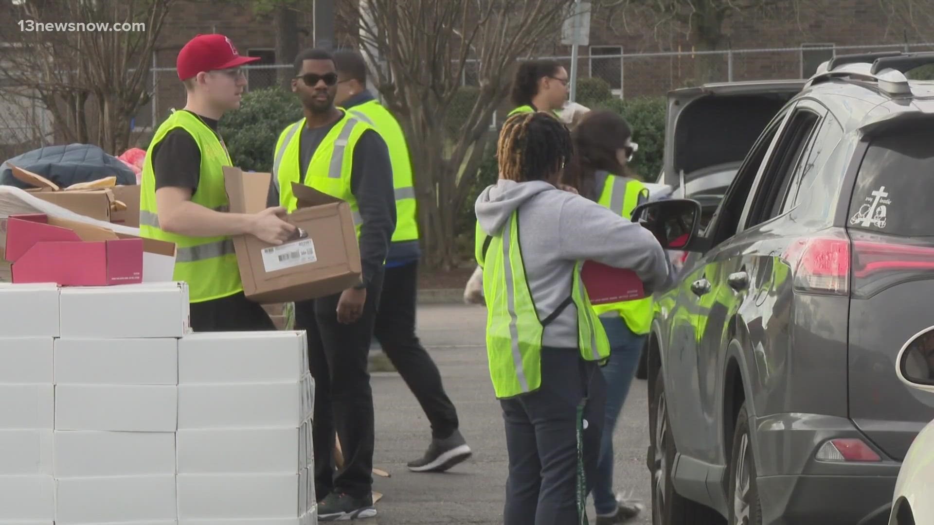 Local food banks still are stepping up to help people who relied on the Family Dollar store on Church Street in Norfolk.