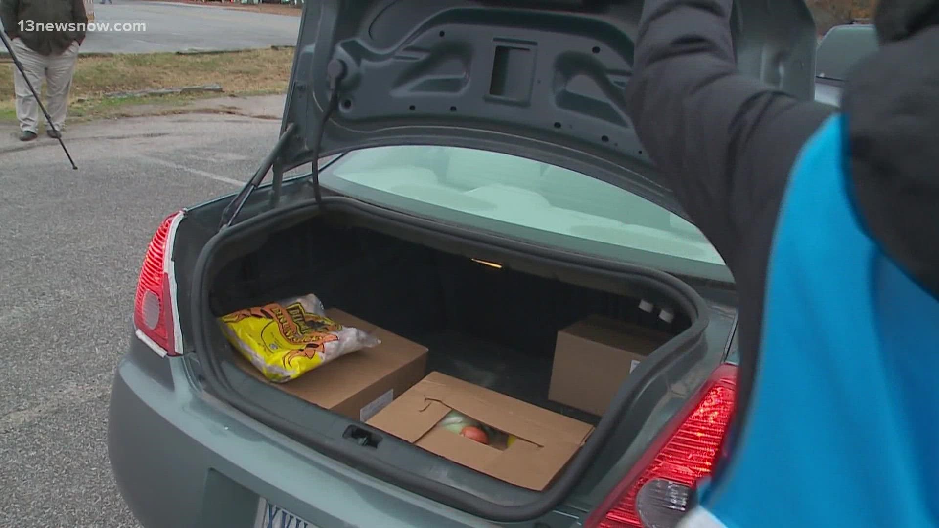 The Food Bank of Southeast Virginia and the East Coast helped just over 2,000 households at a food drive in Virginia Beach today.