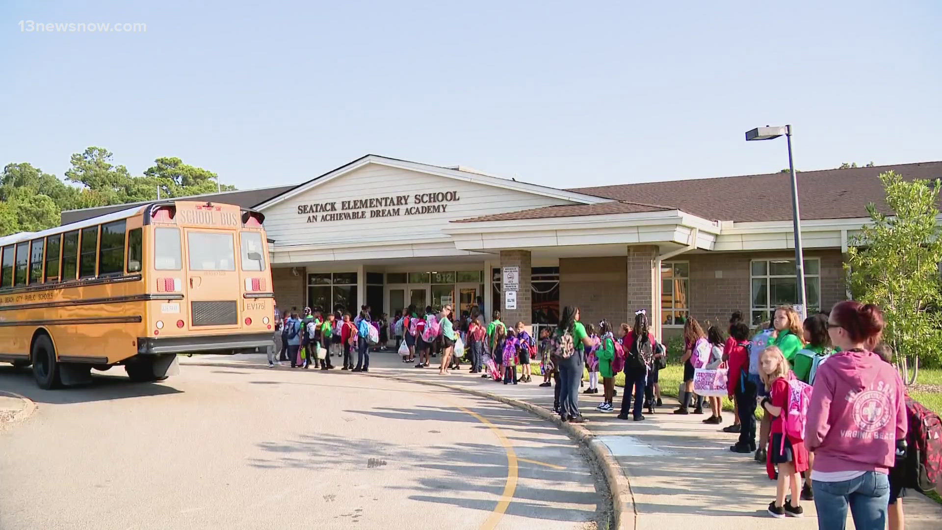 Nearly all of Hampton Roads and northeast North Carolina are back in school today.