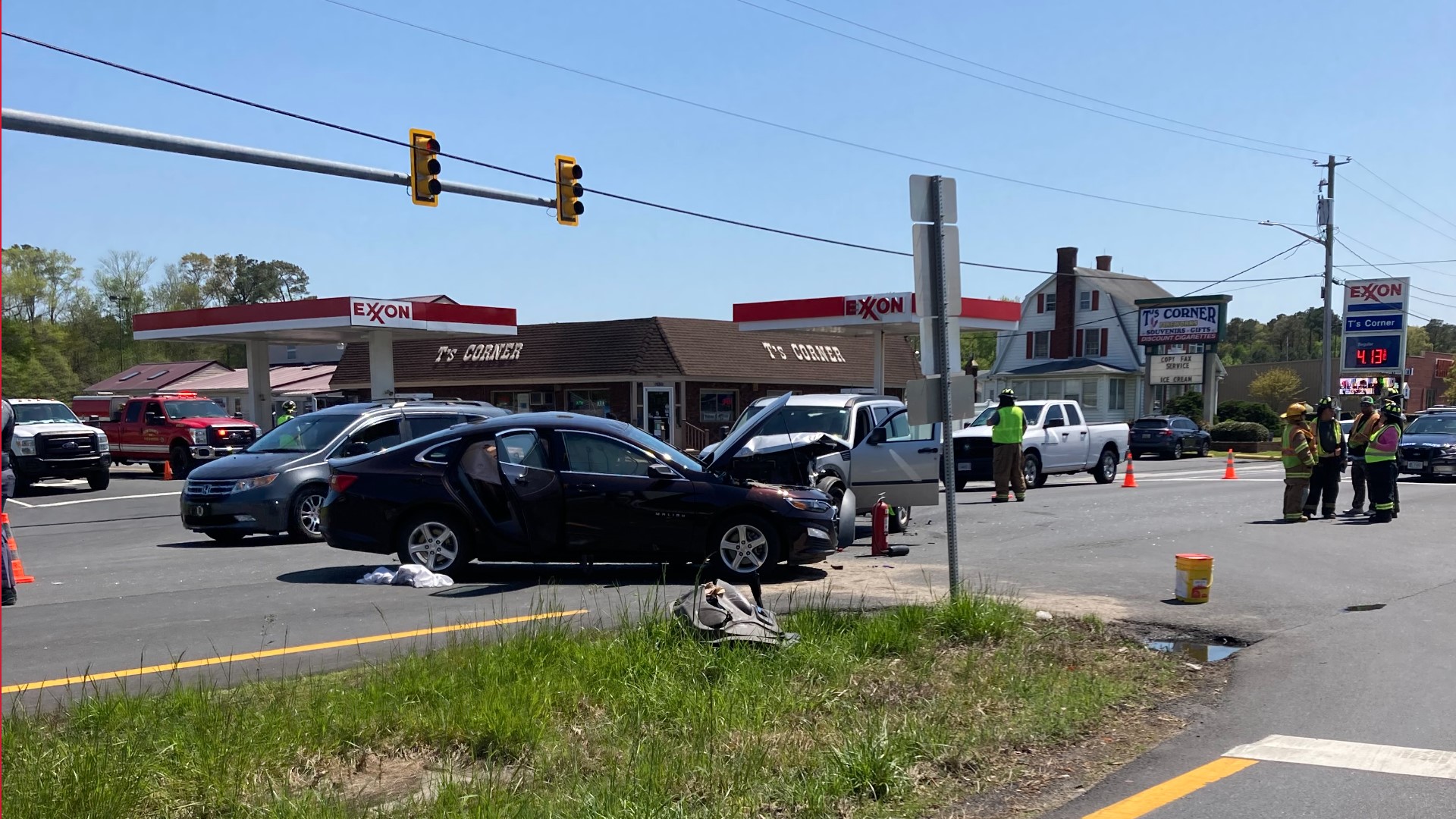 The crash happened near the intersection of Lankford Highway and Chincoteague Road in Accomack County.