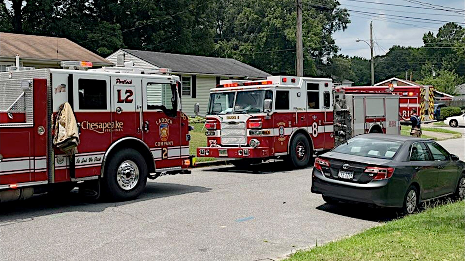 Firefighters responded to a call just before 11:30 a.m. for a possible fire in a home on Kennedy Street, in South Norfolk.