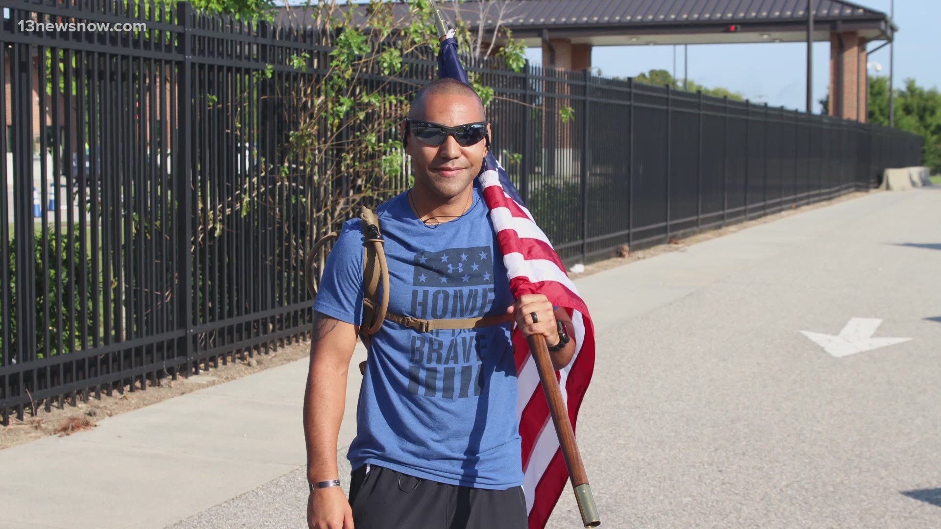 Every year, Department of Veterans Affairs Police Officer Sgt. Bryan Skipworth runs to honor the fallen and the first responders.