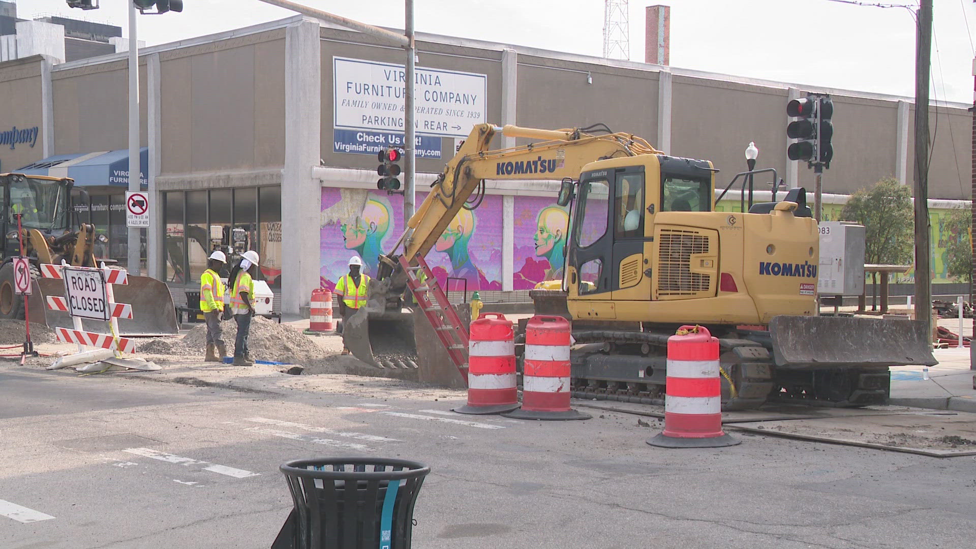 Neon streetscape project advances, but construction continues to ...