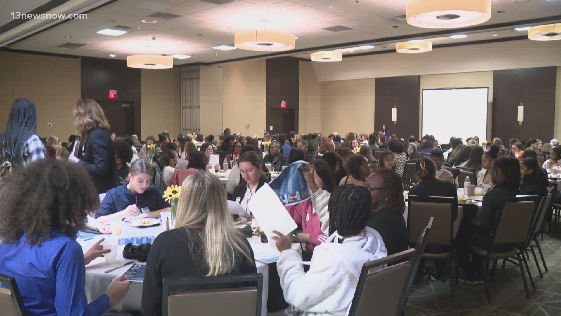 Junior Achievement held its' "Ladies Empowerment Event" Wednesday morning in Virginia Beach to show them some options.