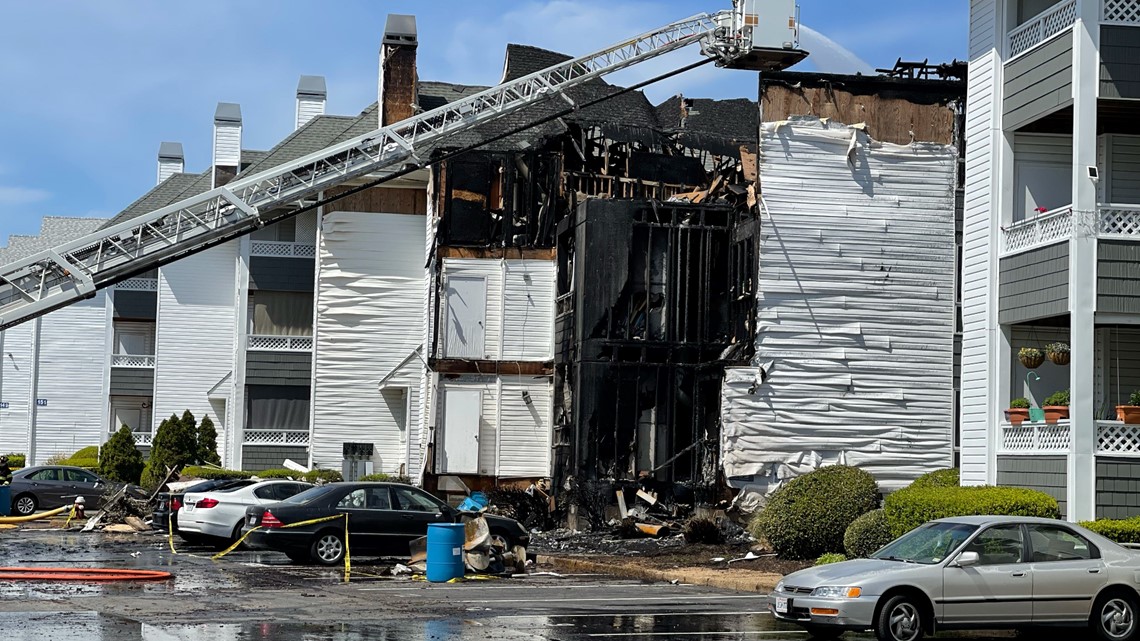 Crews respond to overnight condo fire near Buckroe Beach area in Hampton