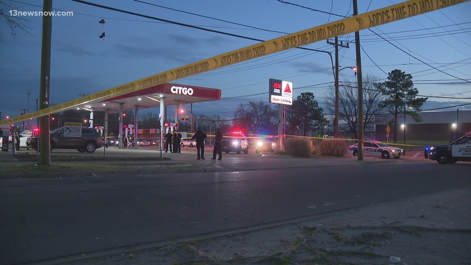 Police say they were called to the Citgo station/Tinee Giant in the 900 block of East Brambleton Avenue around 6 p.m.