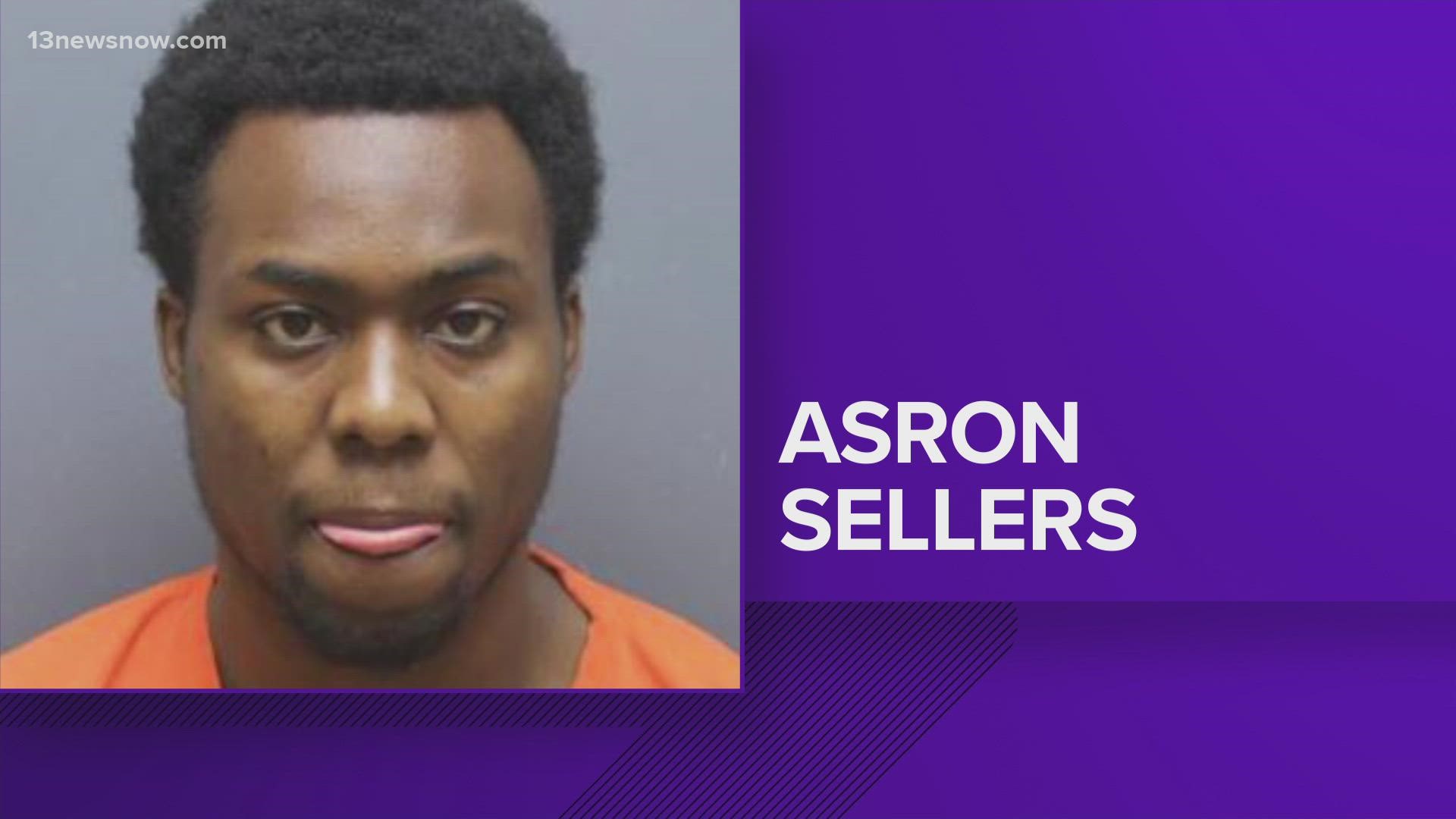 Asron Marquis Sellers is accused of shooting a woman in Hampton and then for a deadly shooting that happened days later in Newport News.