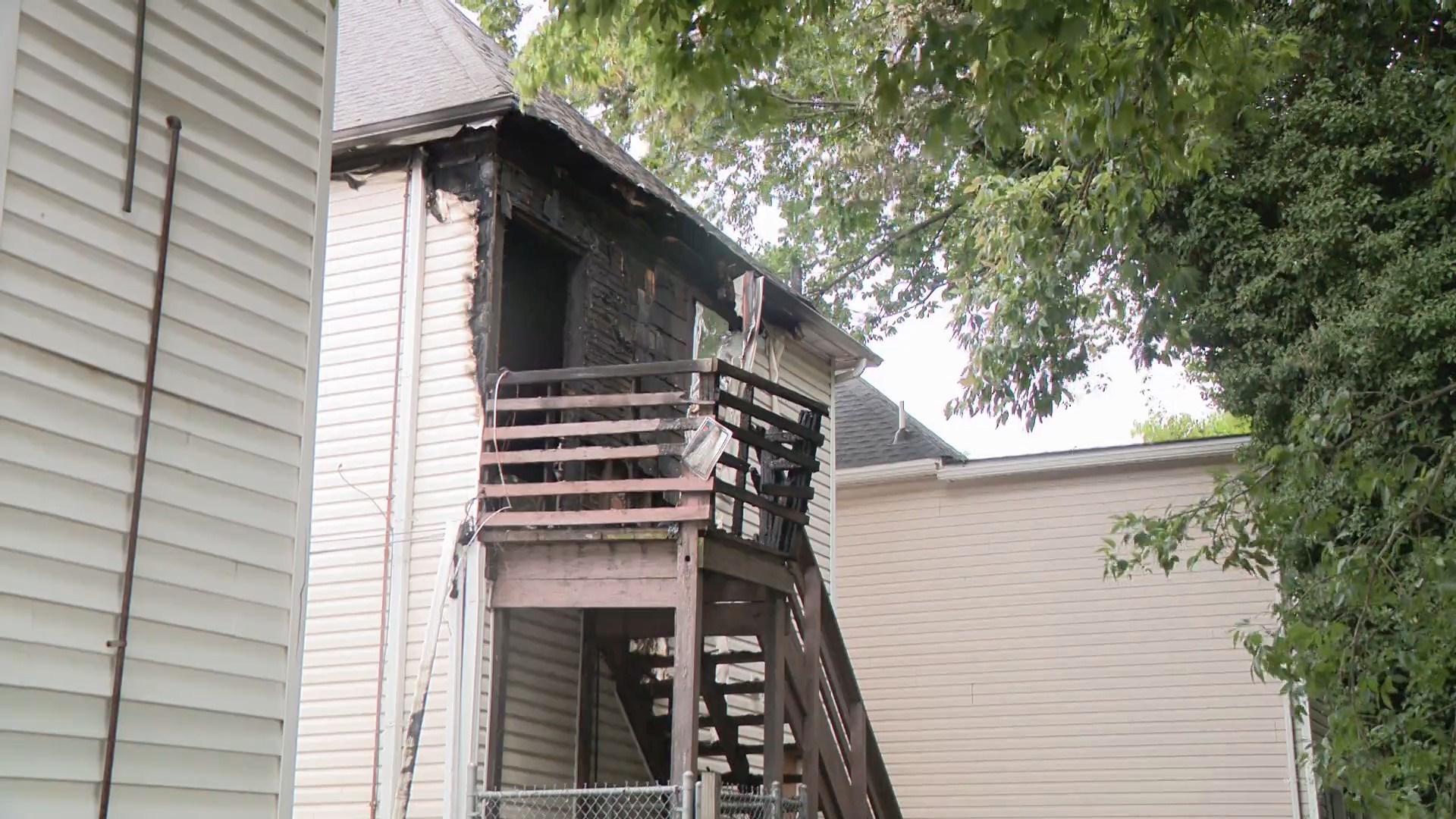 A fire leaves a home damaged on Hale Street in Norfolk.