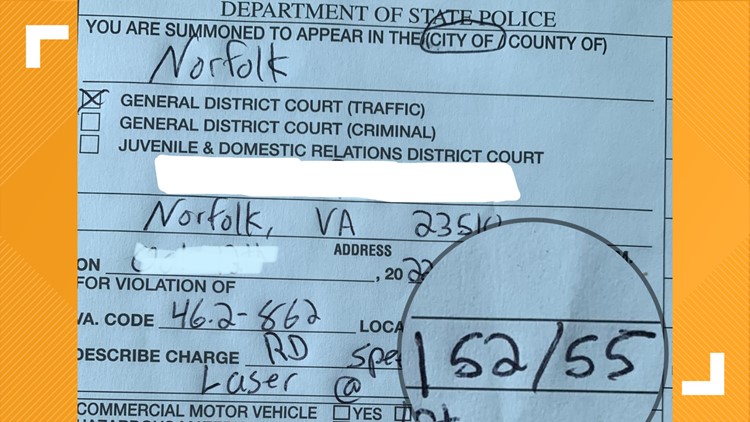 Driver cited for going almost 100 mph over the speed limit in Norfolk