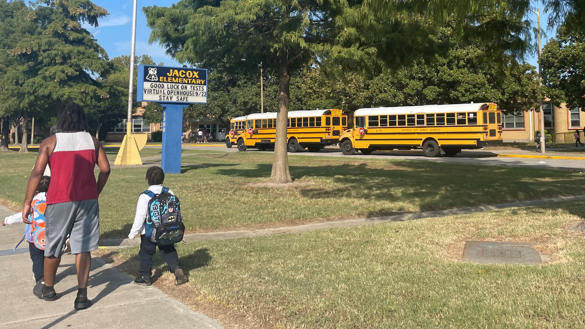 Norfolk emergency dispatch said police responded over reports of a gunshot near the school.