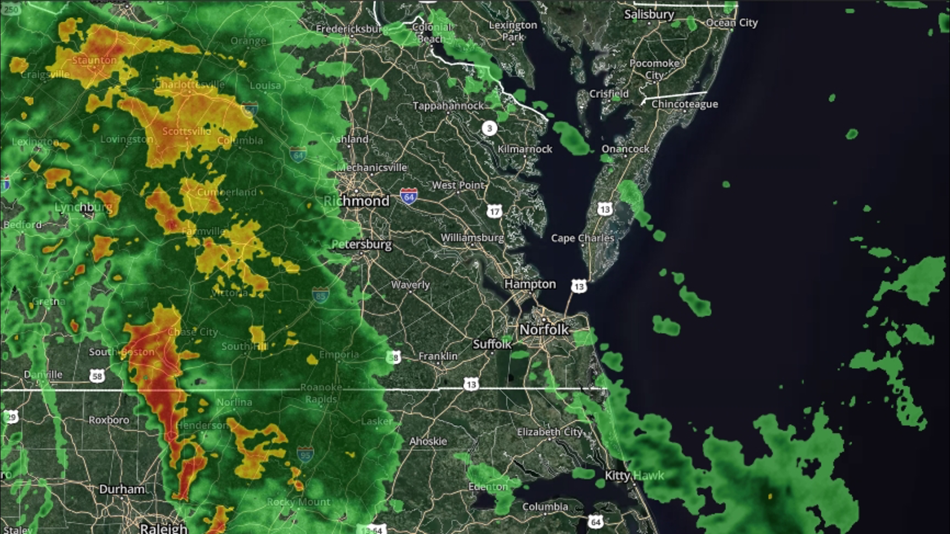 Track Helene's weather impact in Virginia using this loop of live radar, storm & tornado watch maps, expected rainfall totals and peak wind speed.