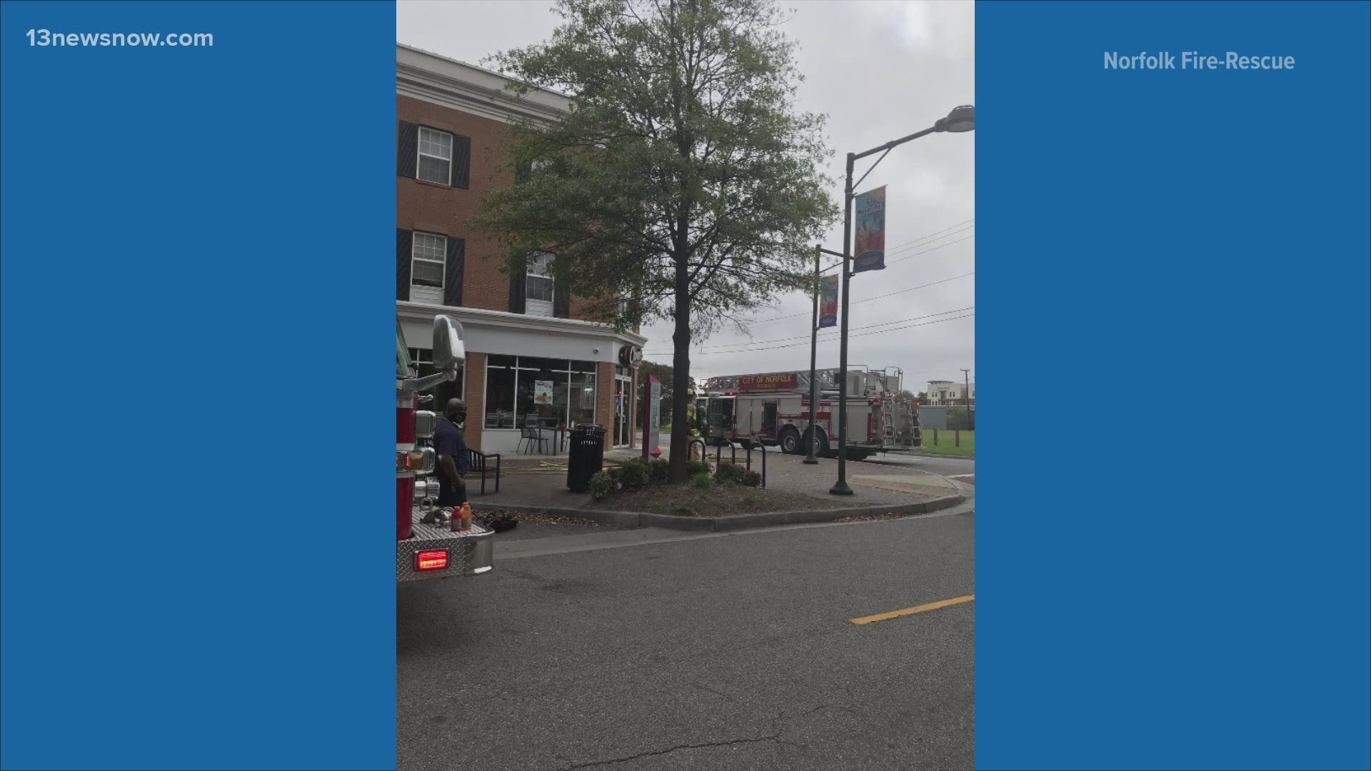 Crews cleared a hazmat situation they investigated at the Raising Cane's on Monarch Way near ODU's campus in Norfolk.