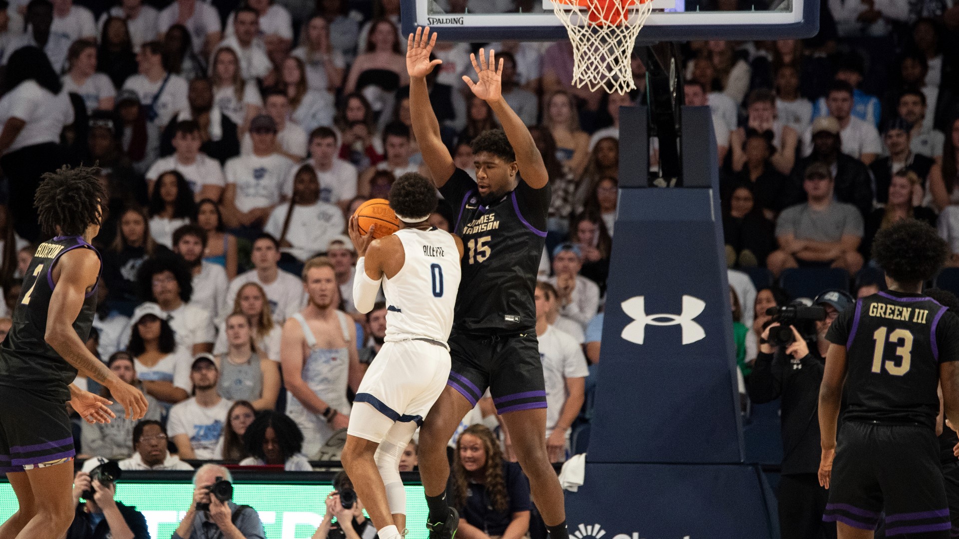 No. 18 James Madison got the hot hand early and remained unbeaten by rolling past the Monarchs, 84-69.