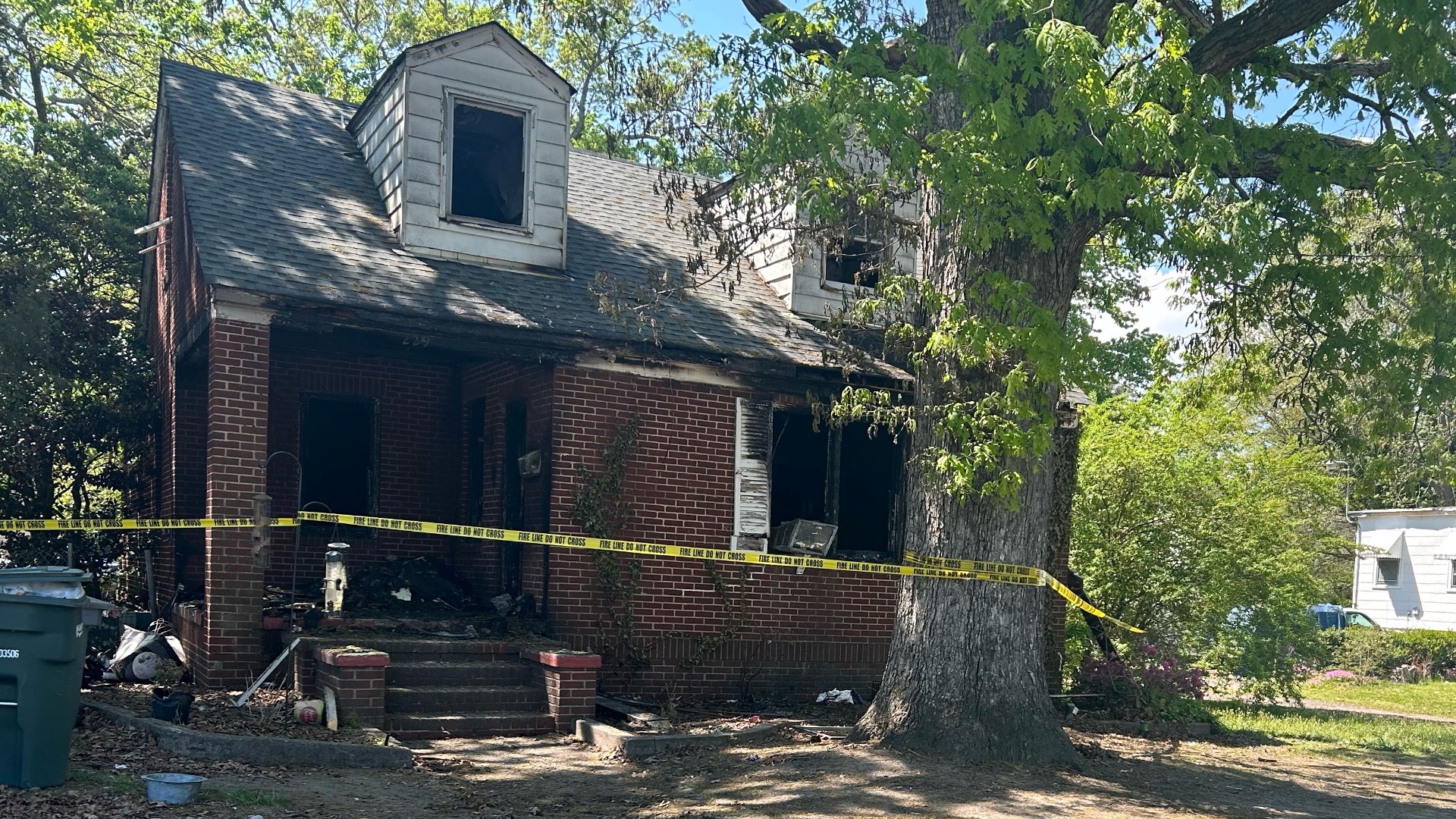 Flames tore through a home on Lasalle Avenue in Hampton early Thursday morning, killing a man trapped inside.